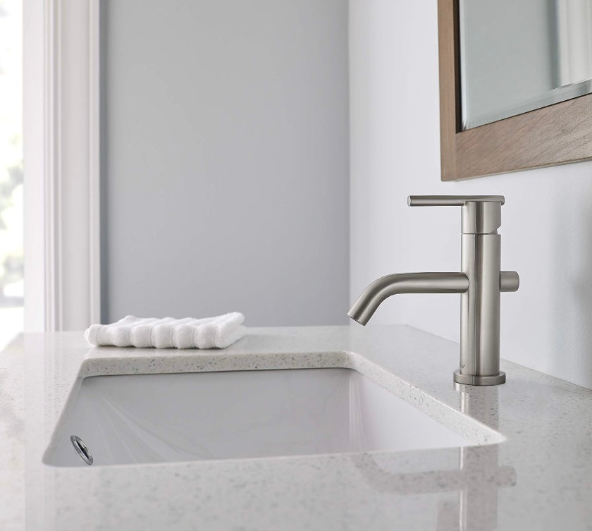 Retail Le$$ - Brushed nickel single hole faucet