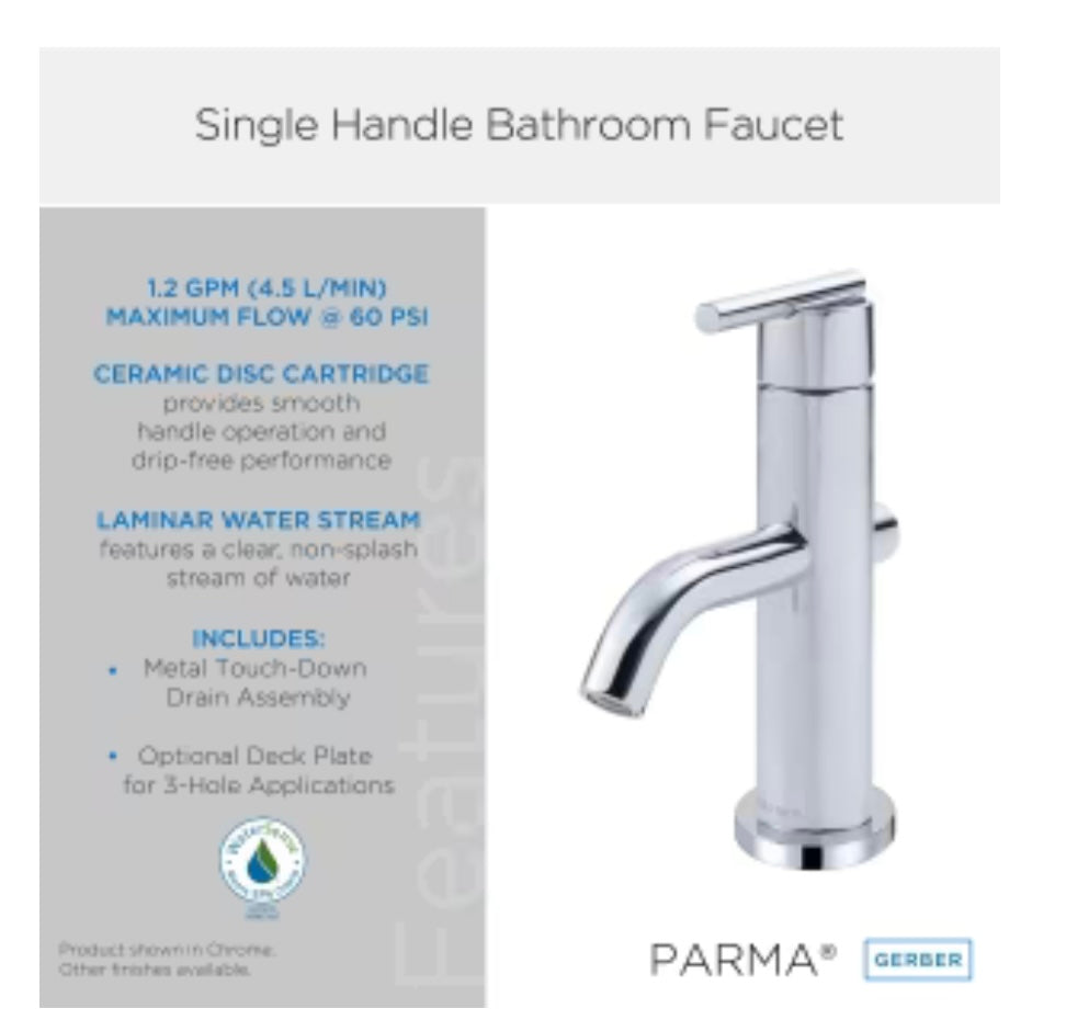 Retail Le$$ - Brushed nickel single hole faucet