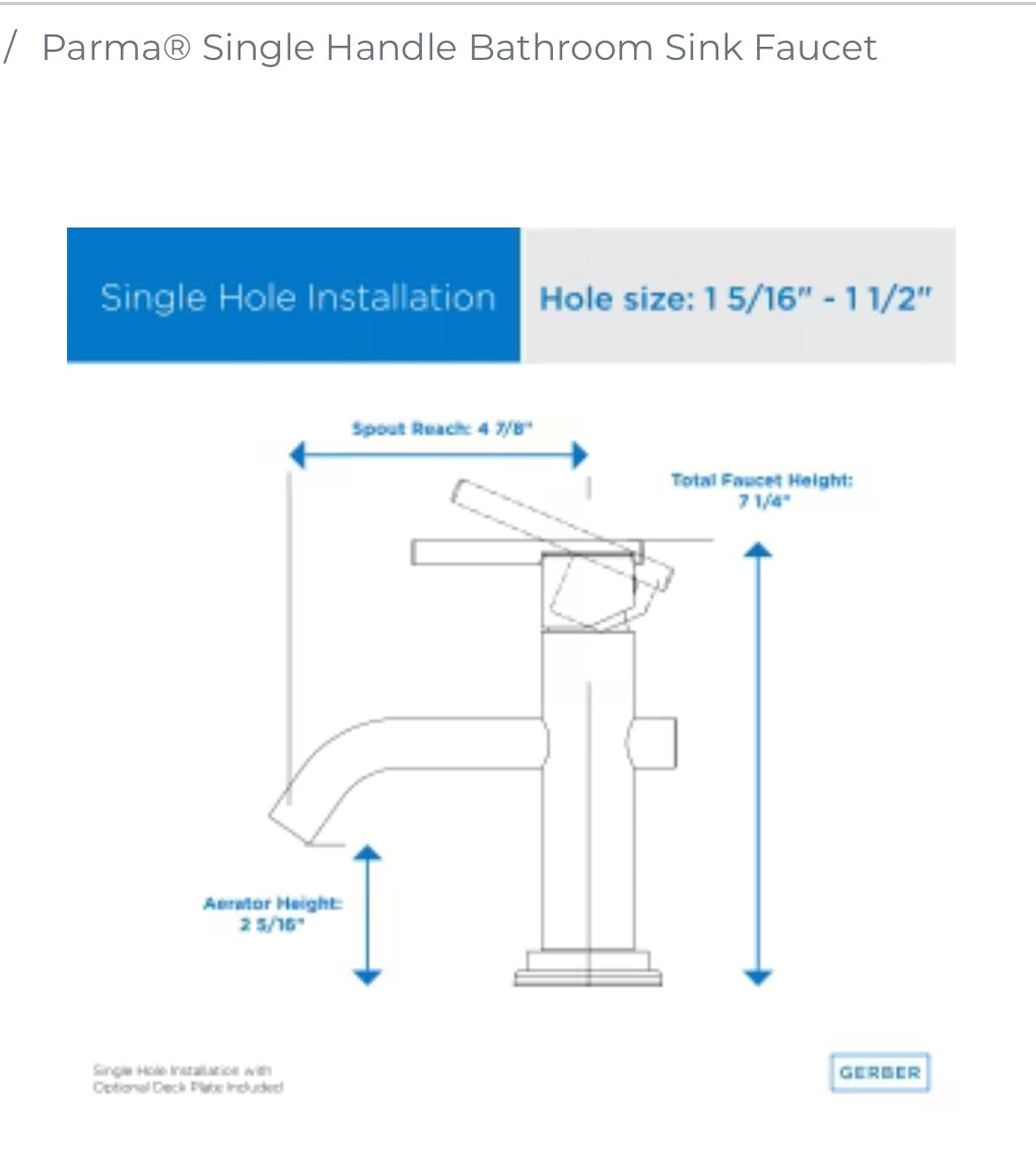 Retail Le$$ - Brushed nickel single hole faucet