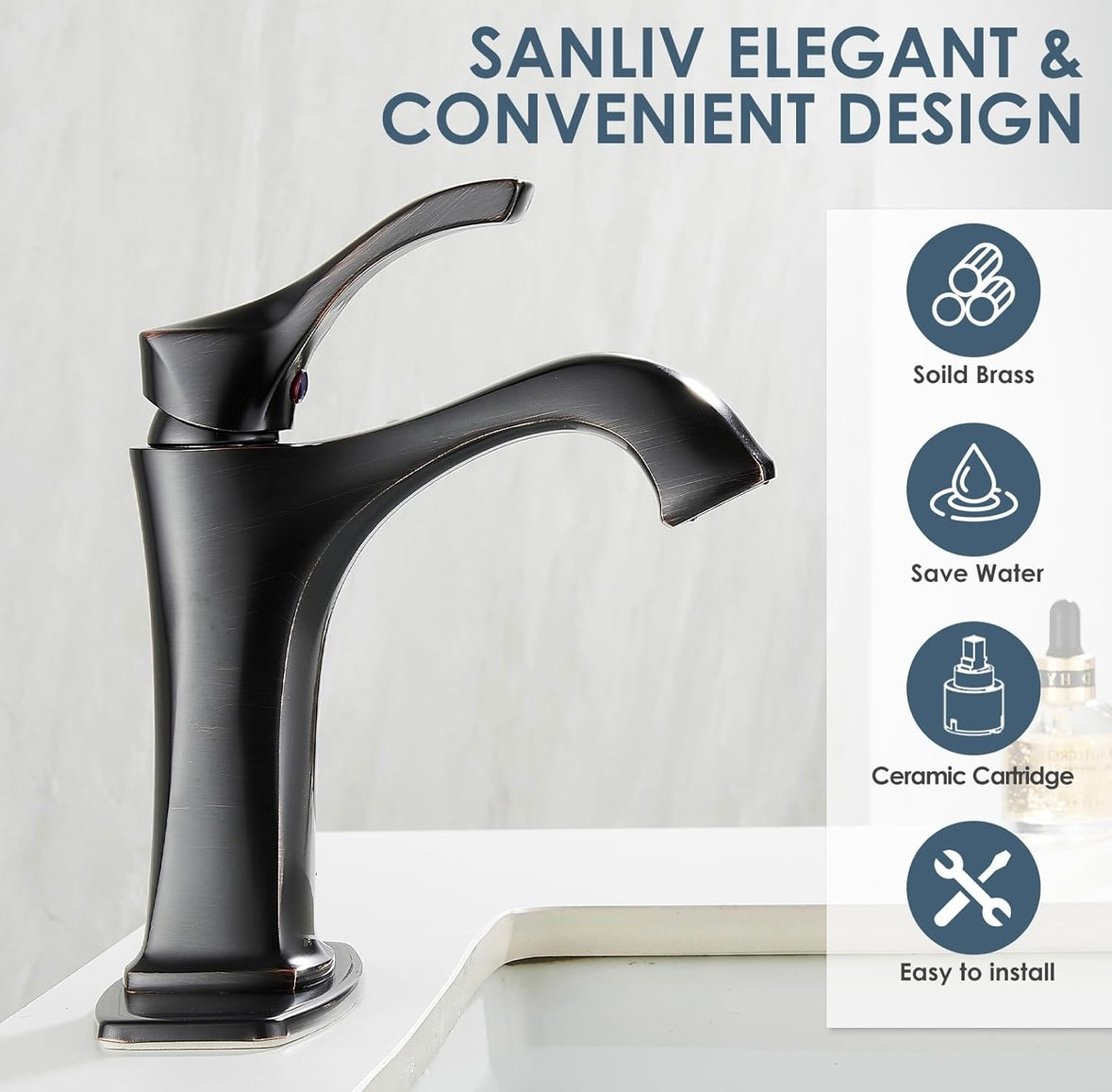Retail Le$$ - Black single oil rubbed bronze faucet