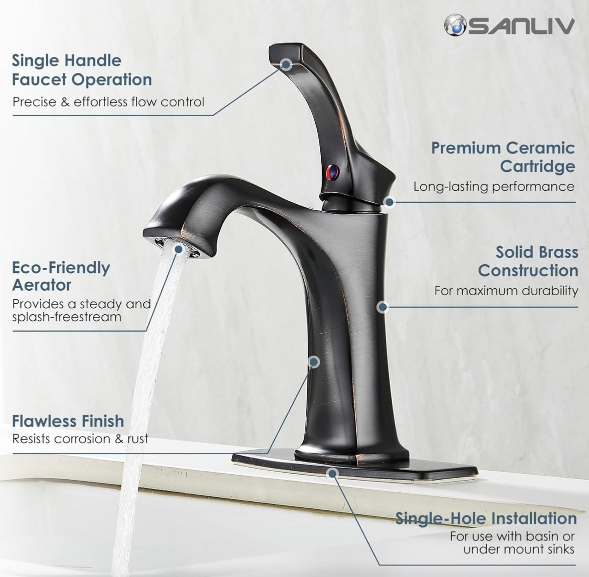Retail Le$$ - Black single oil rubbed bronze faucet