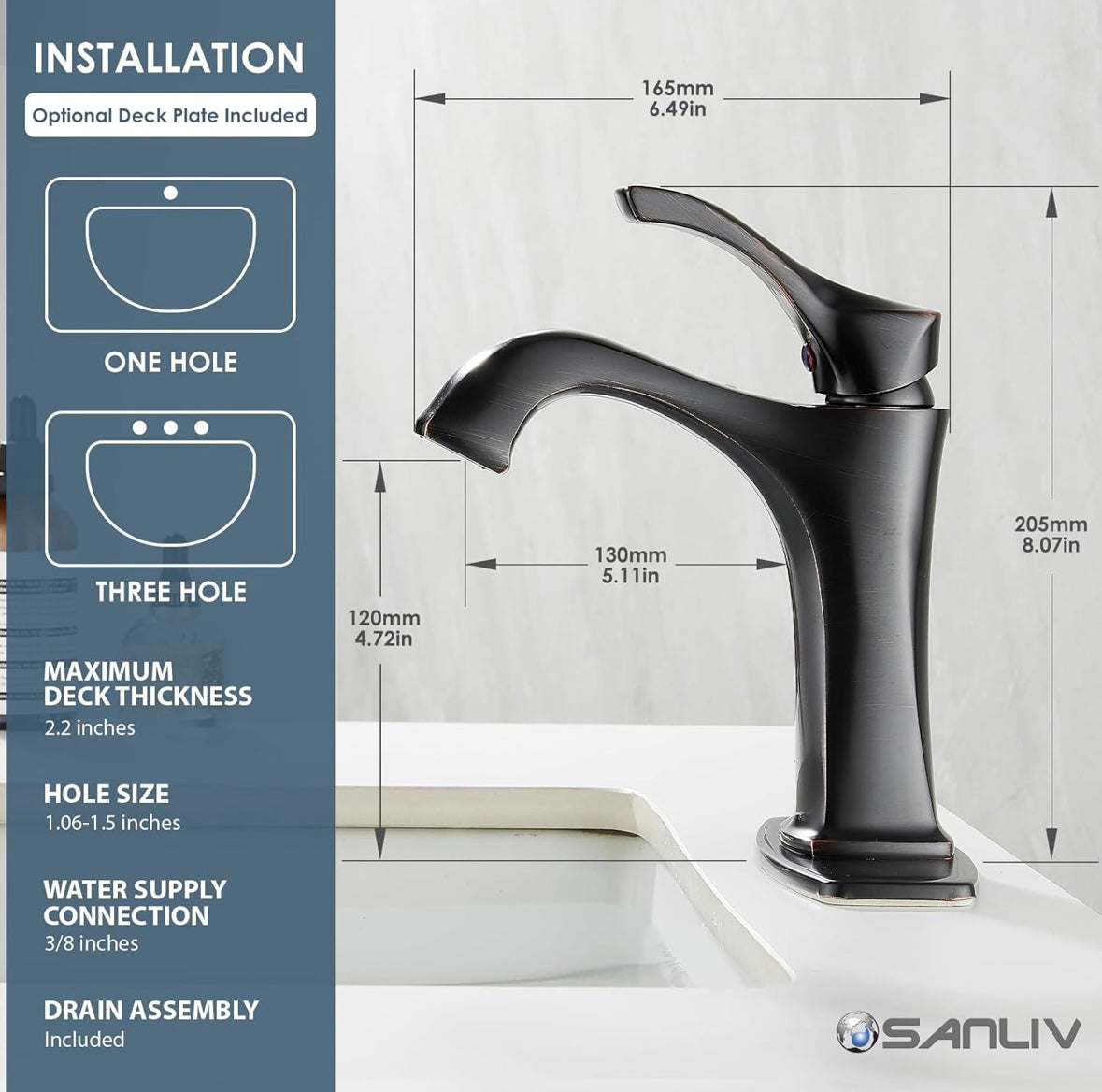 Retail Le$$ - Black single oil rubbed bronze faucet