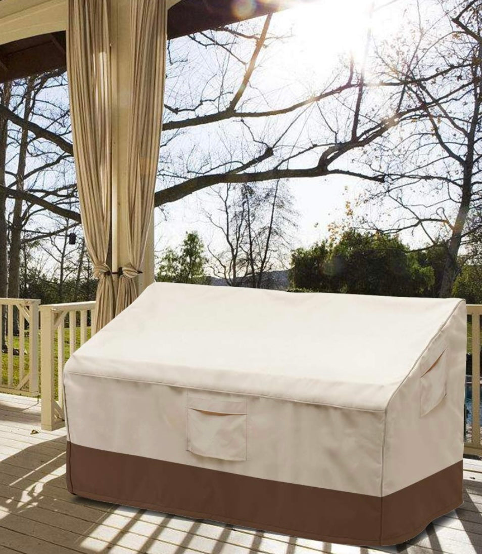 Retail Le$$ - beige brown loveseat cover