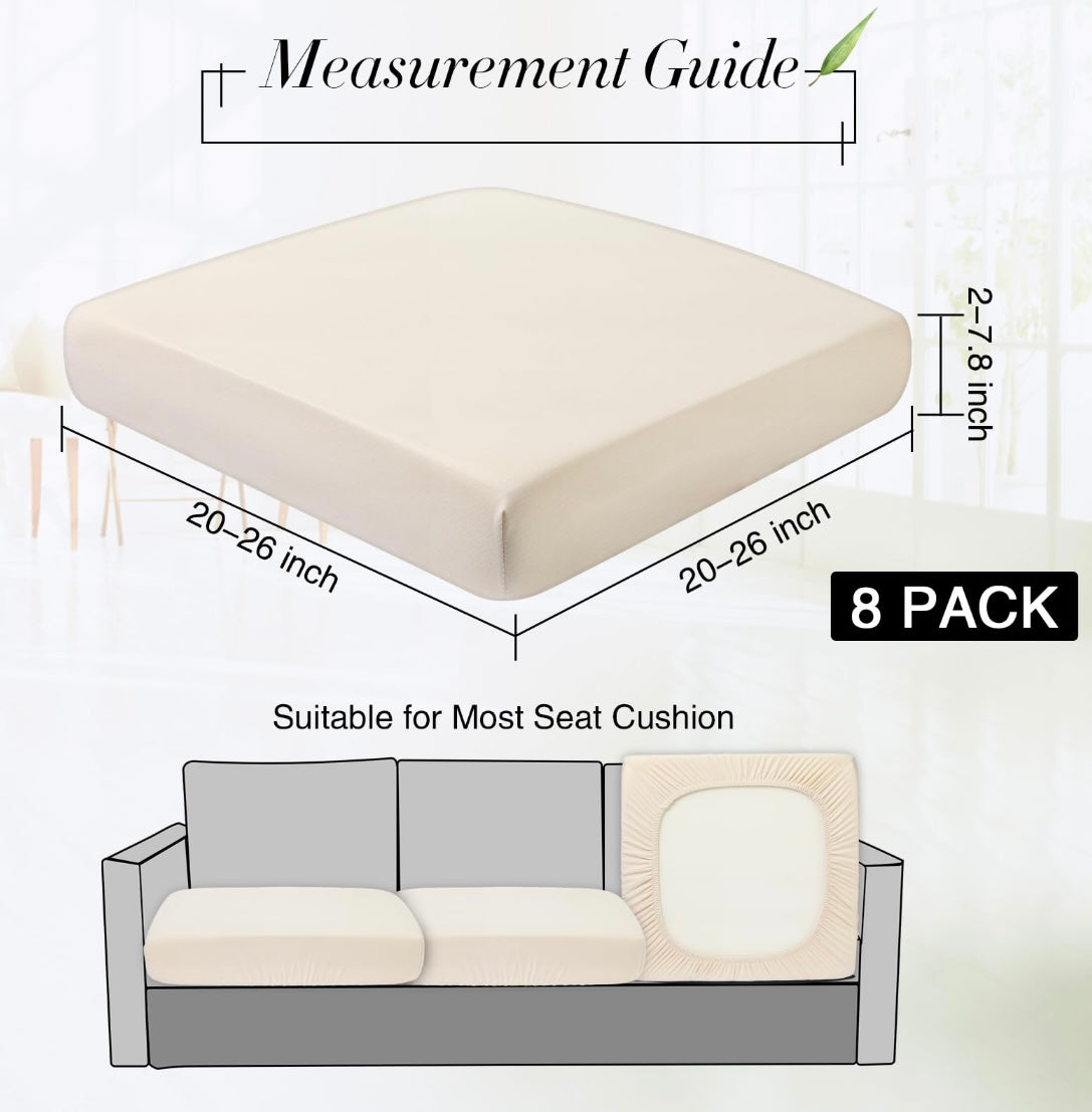 Retail Le$$ - Beige stretch cushion cover set