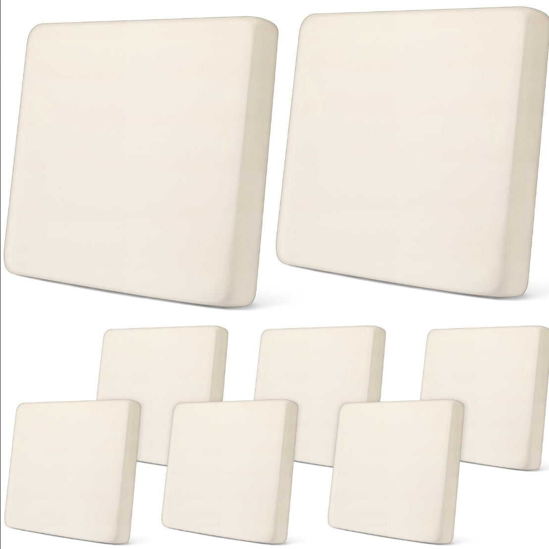Retail Le$$ - Beige stretch cushion cover set