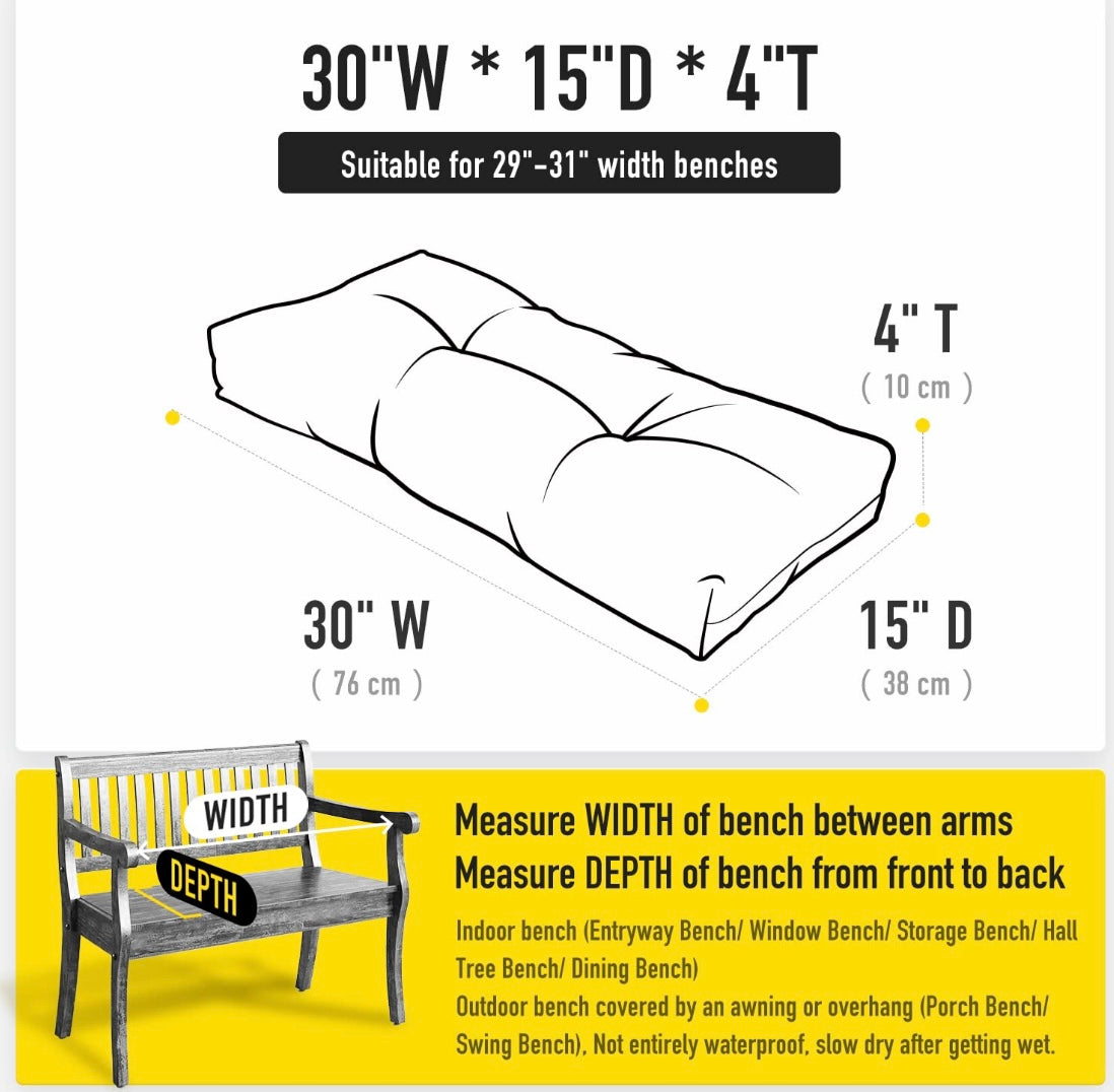 Retail Le$$ - Gray bench cushion