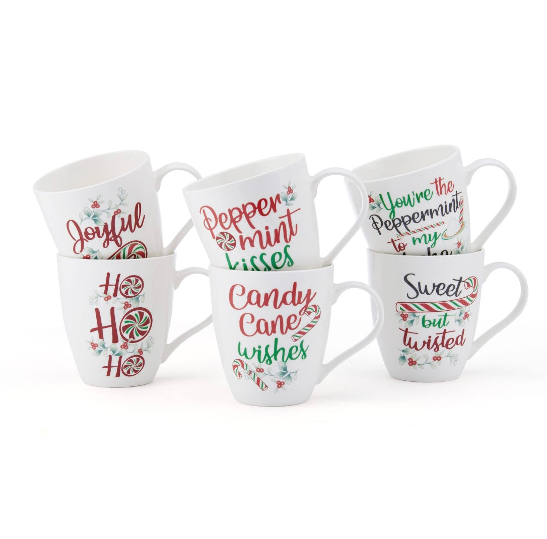 Retail Le$$ - 6 pc Christmas coffee mugs