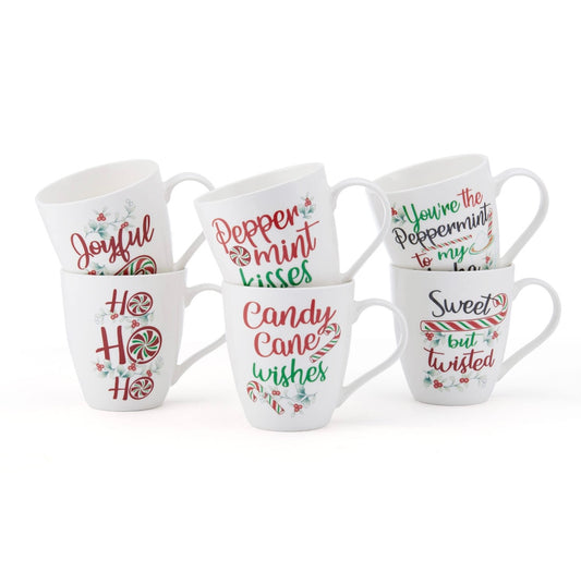 Retail Le$$ - 6 pc Christmas coffee mugs