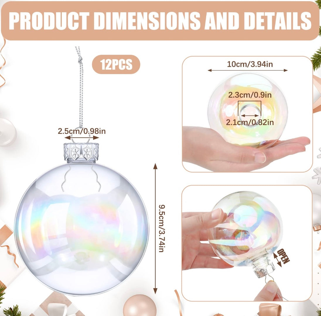 Ornements en plastique transparent Funtery