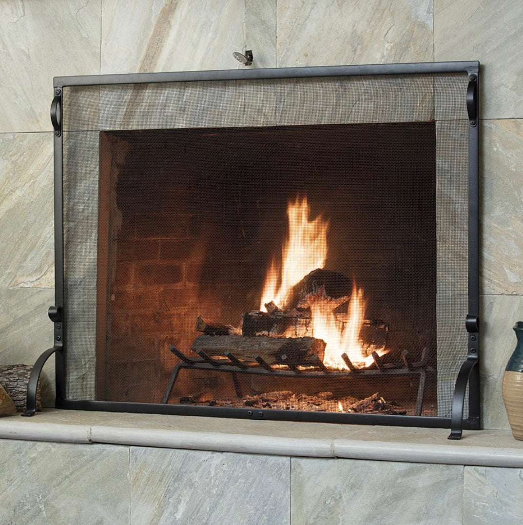 Glass Fireplace Screen