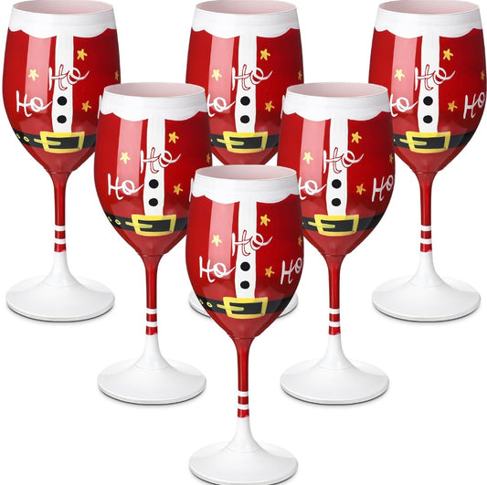 Retail Le$$ - 6 pc Christmas wine glass set