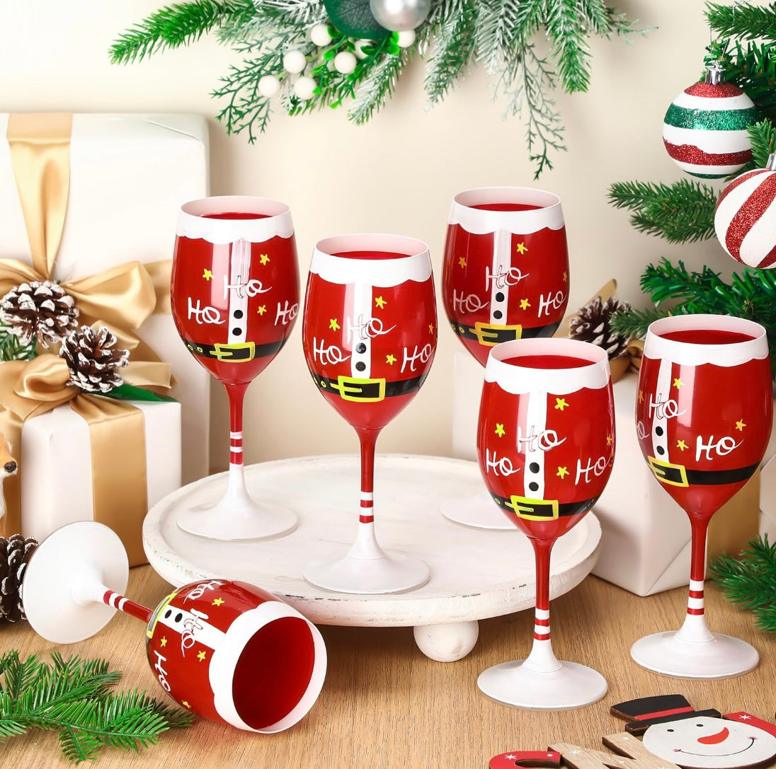 Christmas Wine Glass Set