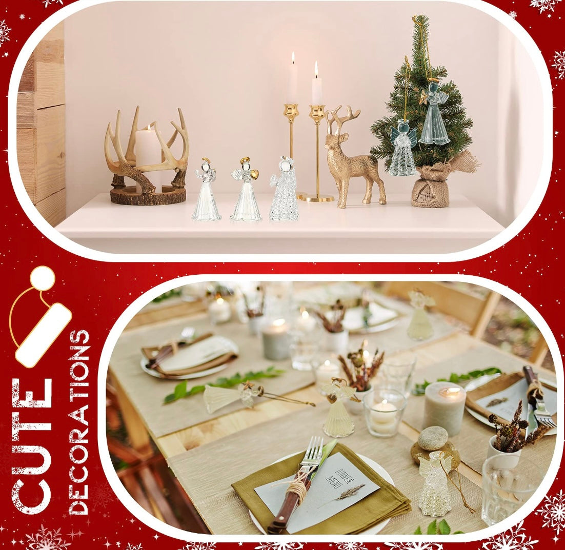 Spun Glass Angel Ornaments