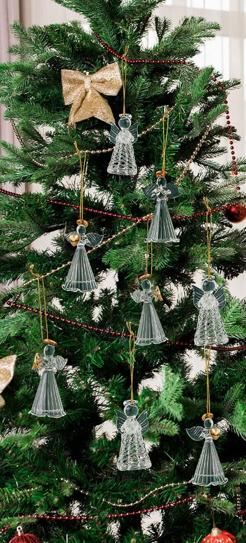 Spun Glass Angel Ornaments