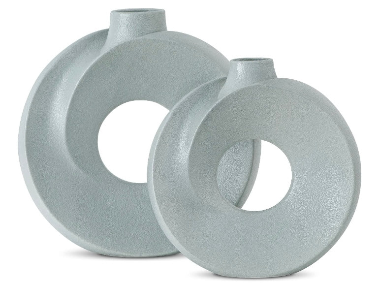 Retail Le$$ - Gray 2 pc ceramic vase set