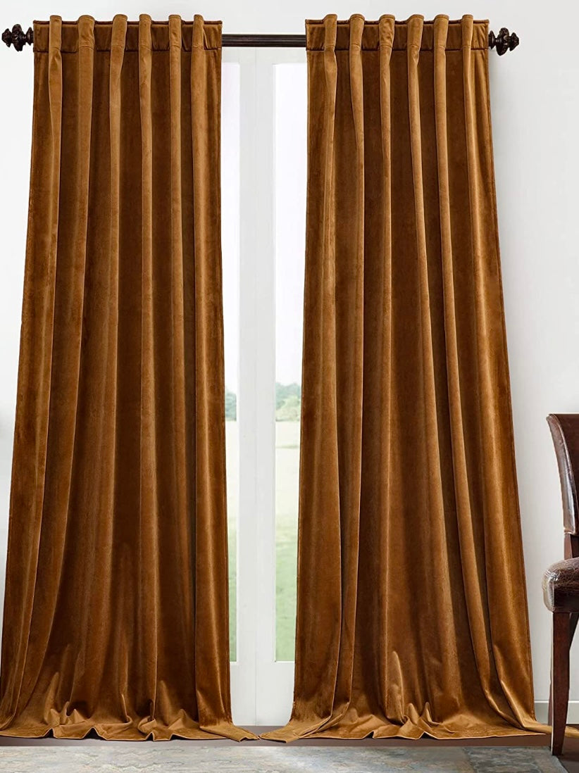 Retail Le$$ - brown velvet curtains