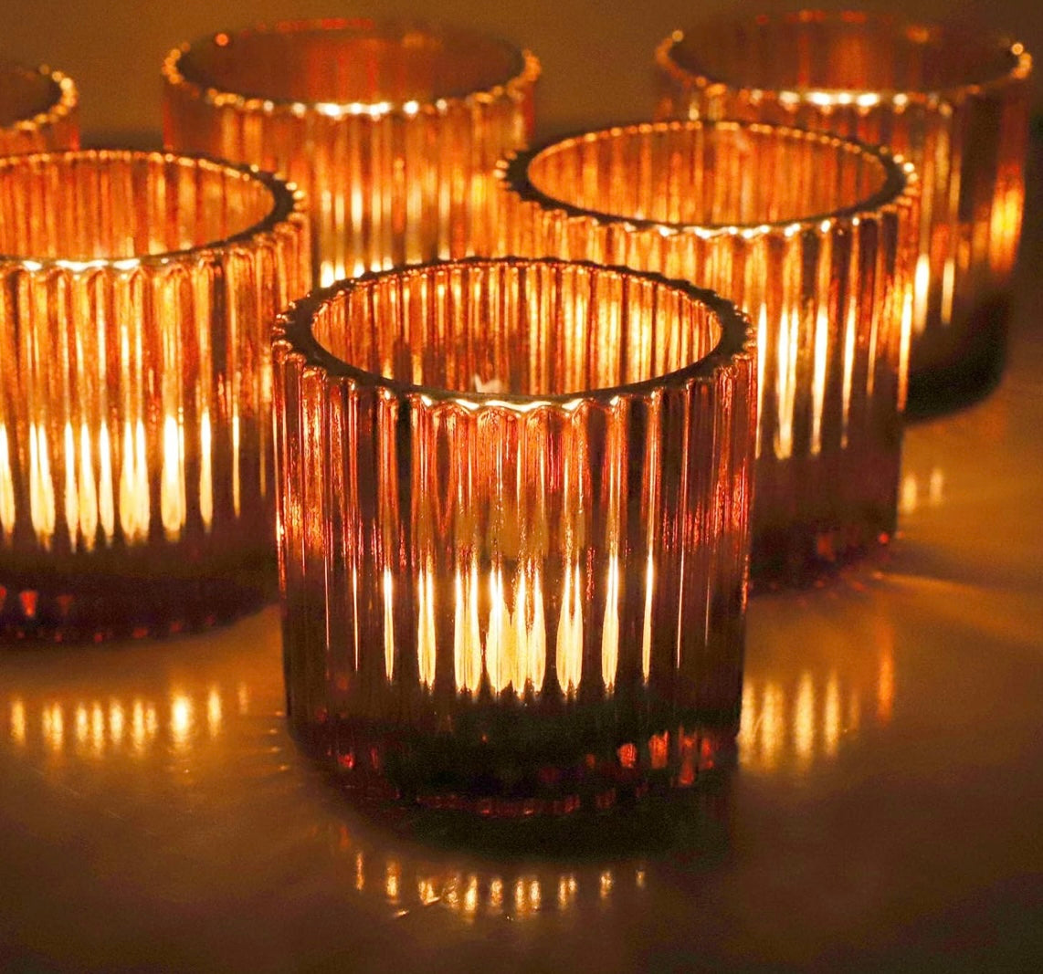 Retail Le$$ - Amber 12 pc votive candle holder