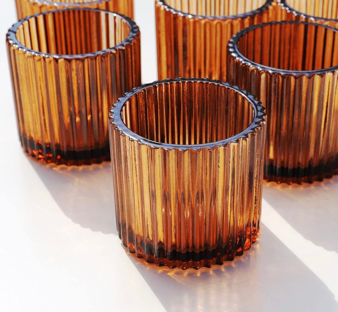 Amber Candle Holder Set