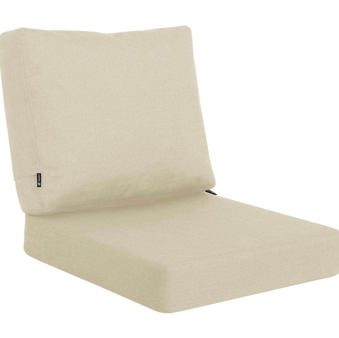 Retail Le$$ - Cream 22" deep seat cushion set