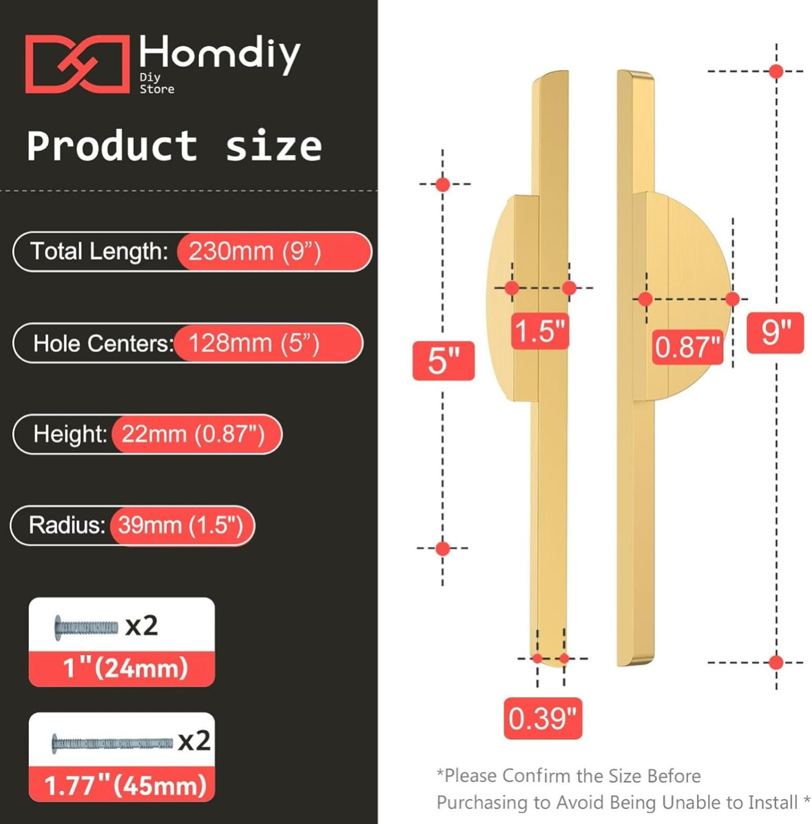 Gold Half Moon Cabinet Pulls