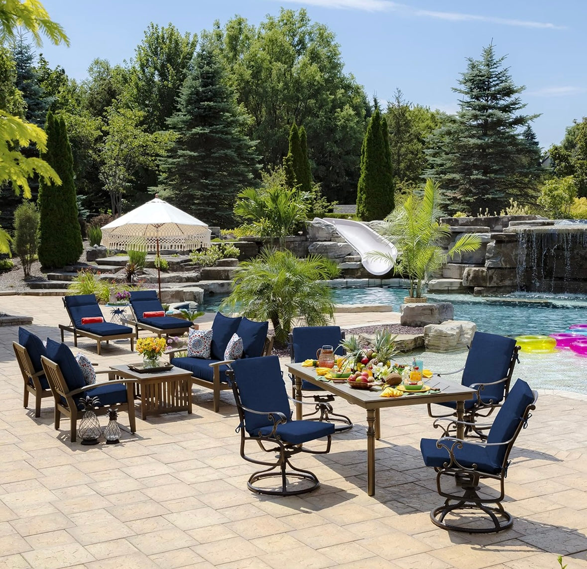 Retail Le$$ - Navy 24" deep seat cushion set