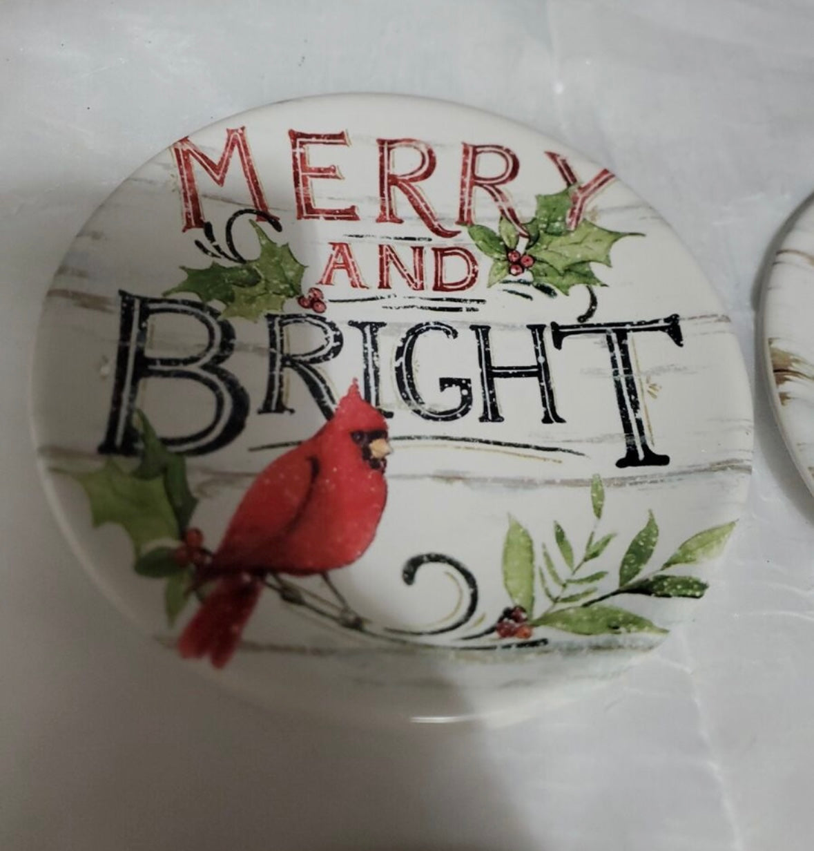 Certified Int'l Christmas Plate Set