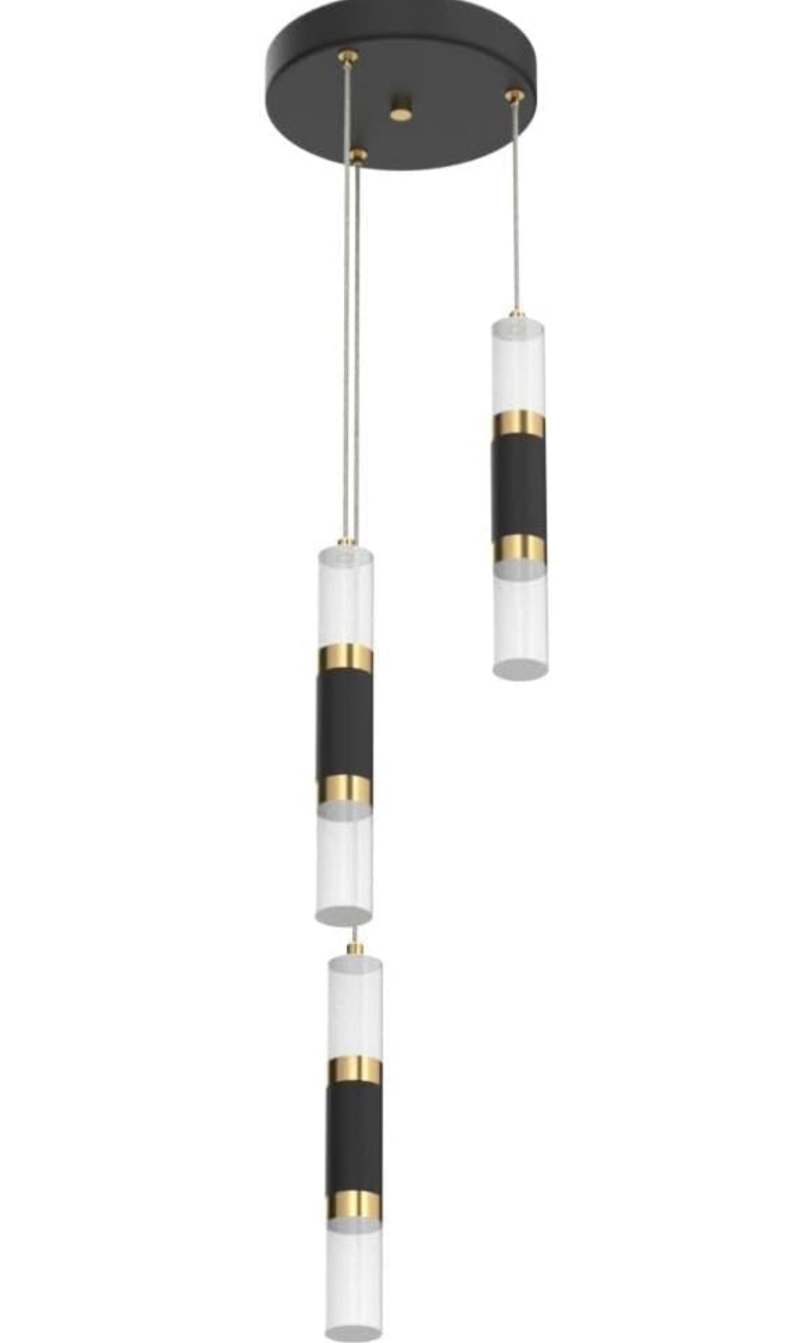 Retail Le$$-Black-acrylic-3-light-pendant-light