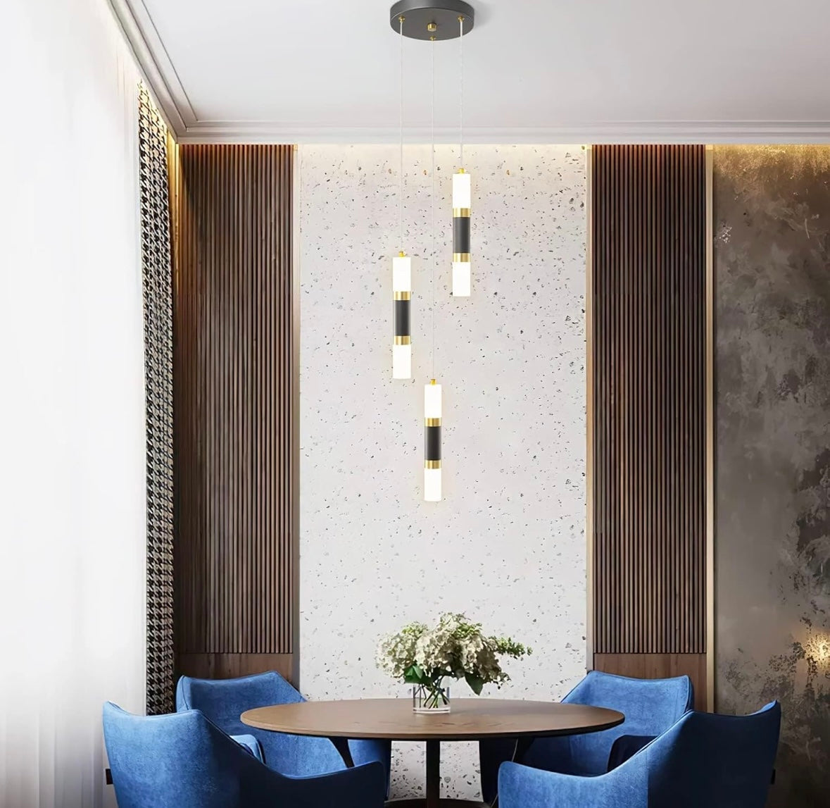 Retail Le$$-Black-acrylic-3-light-pendant-light