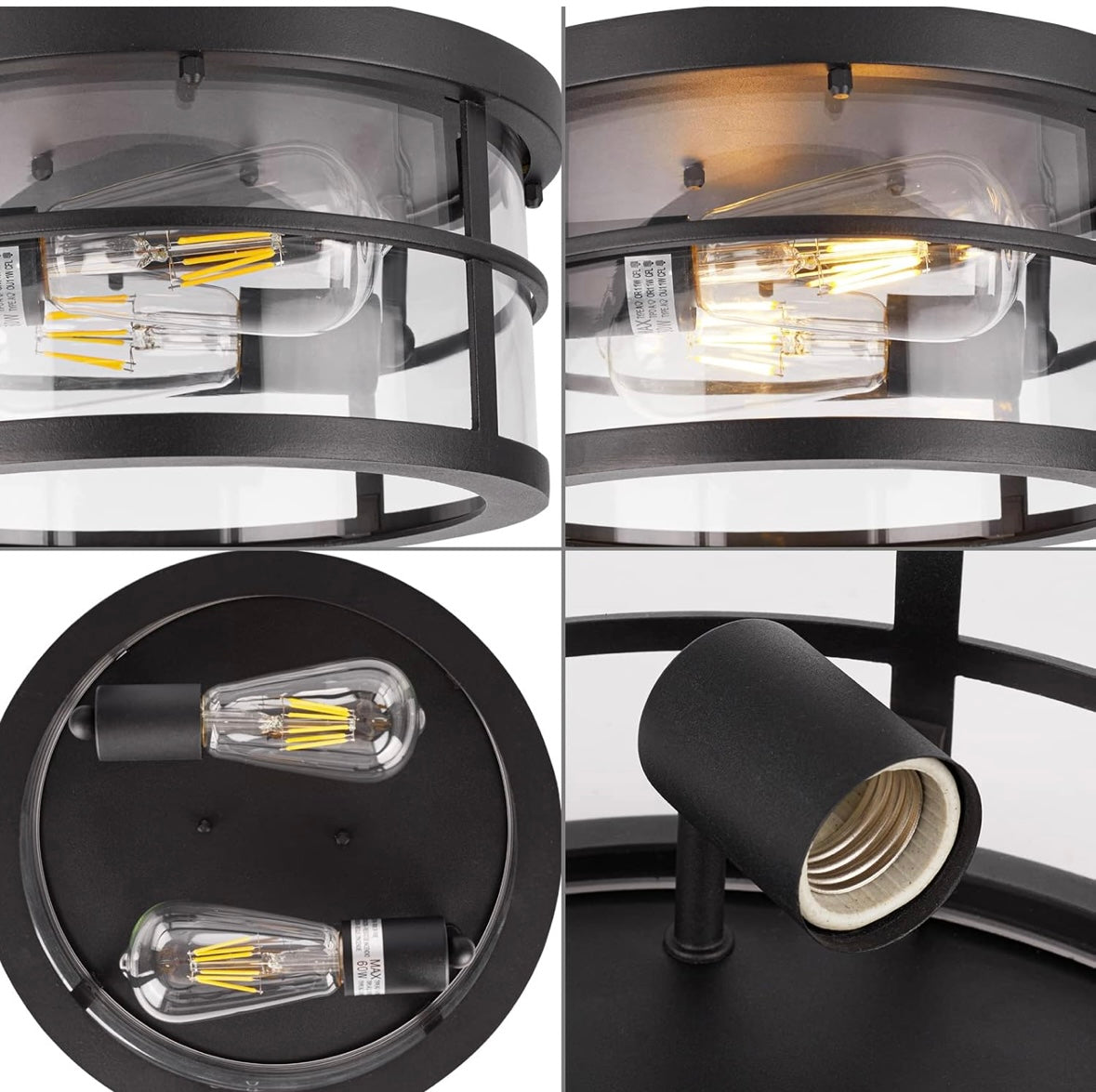 Retail Le$$-black-2-light-ceiling-light