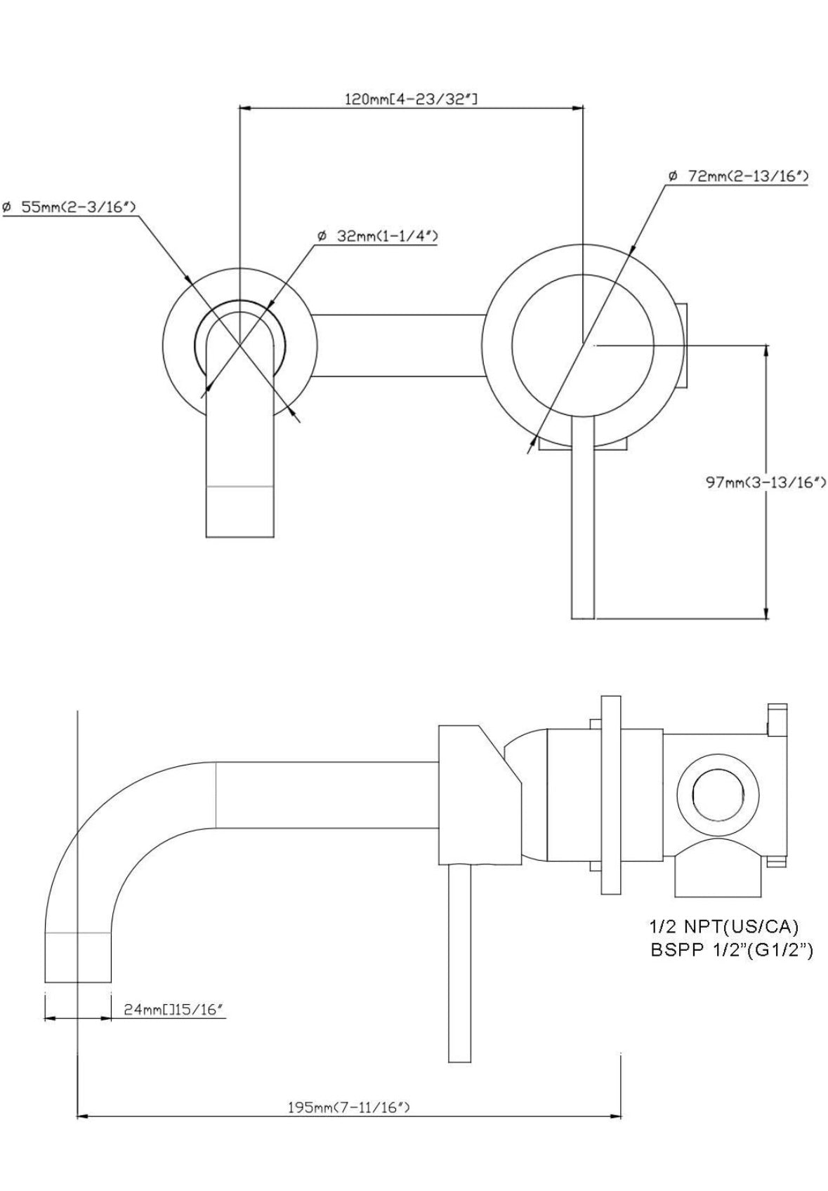 Single Lever Wall Faucet