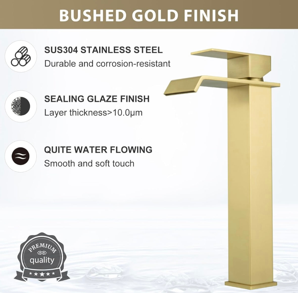 Gold Vessel Sink Faucet