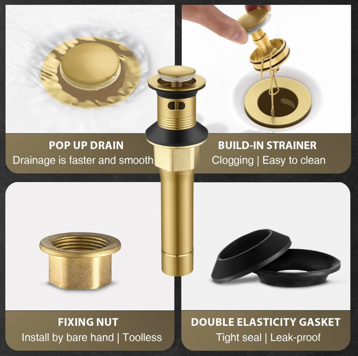 Gold Vessel Sink Faucet