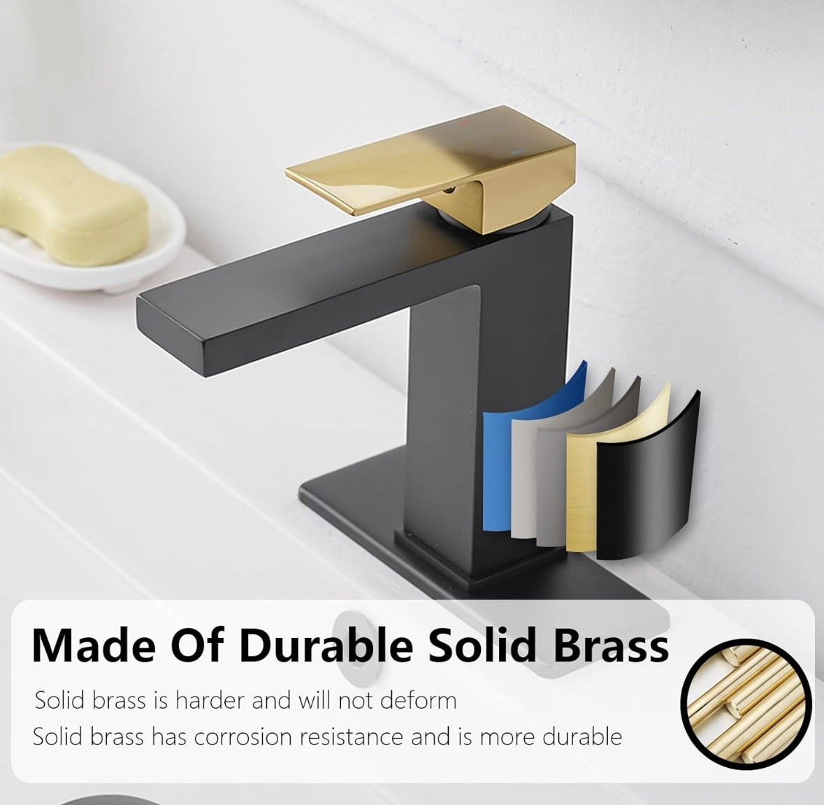 Matte Black & Gold Faucet