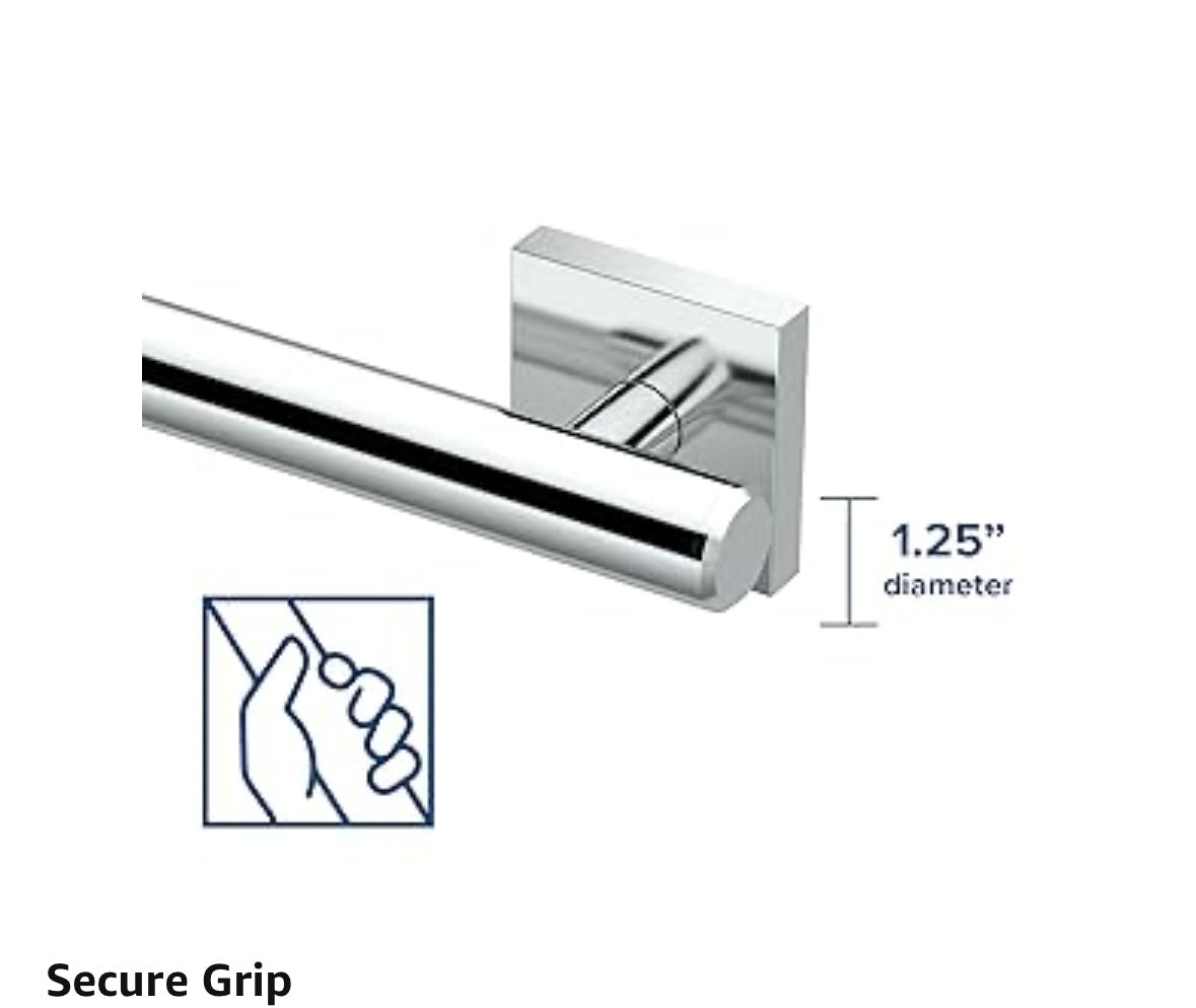 Gatco 12' Satin Nickel Grab Bar