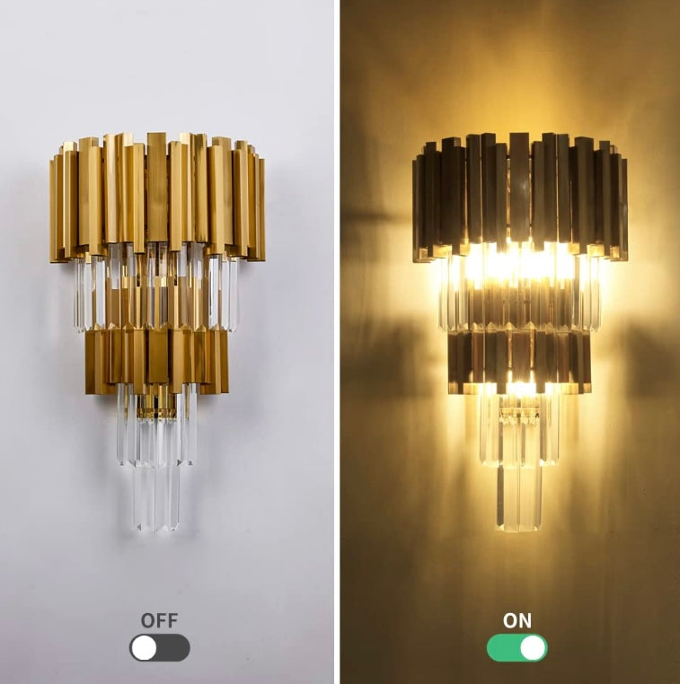 Retail Le$$-Gold-crystal-wall-sconce