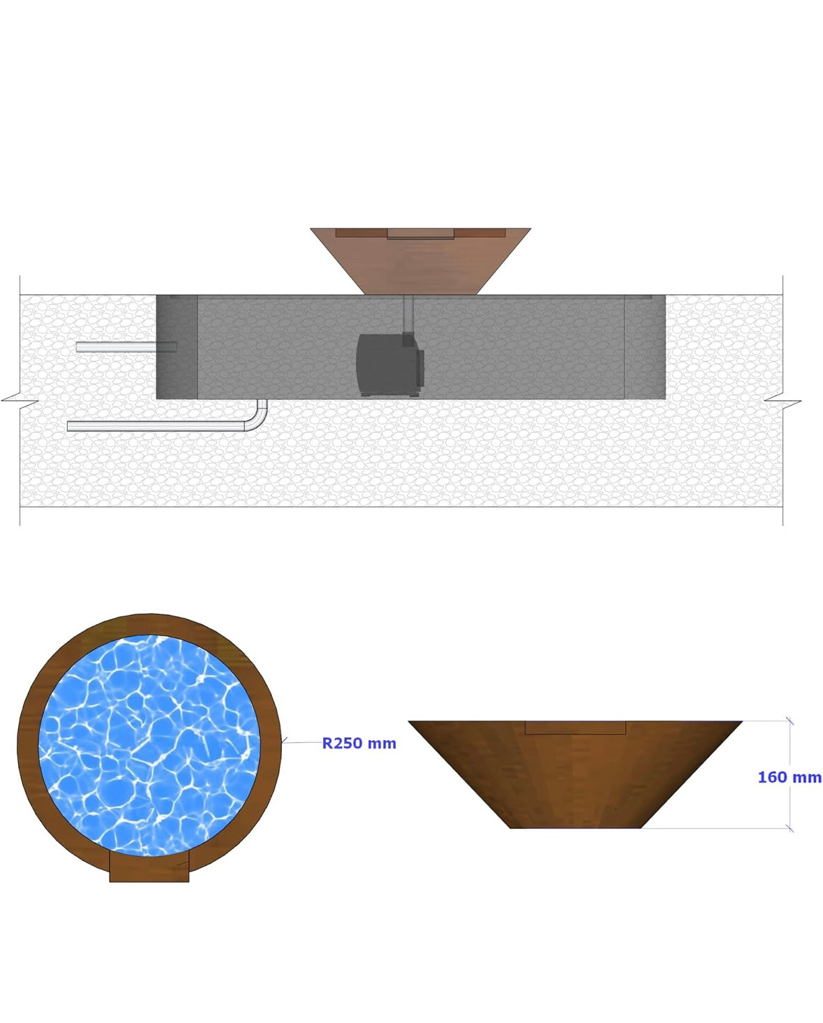 Pondo 20" Water Bowl