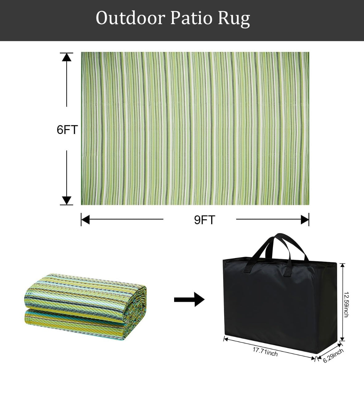 Wefavor Reversible Straw Rug