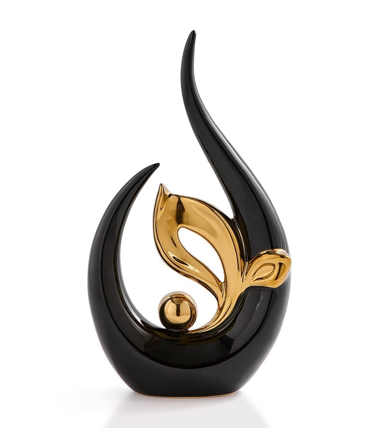 Retail LE$$ - Black ceramic vase