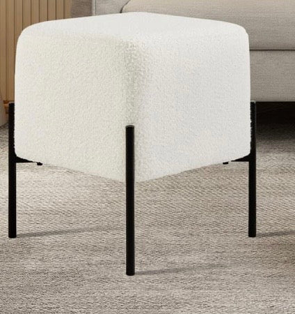 Boucle Ottoman Stool