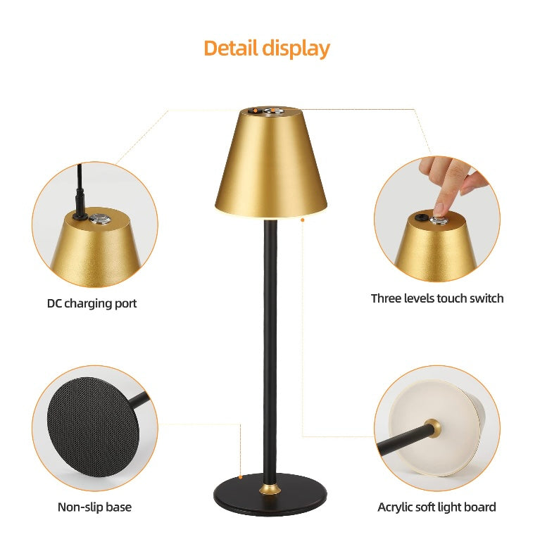 Retail Le$$ - Gold LED cordless lamps