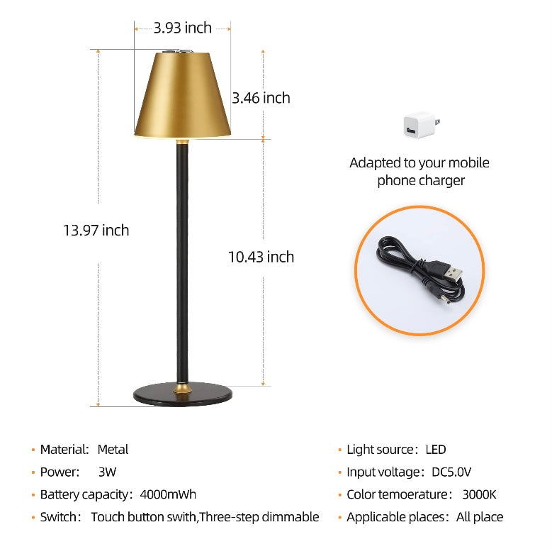 Retail Le$$ - Gold LED cordless lamps