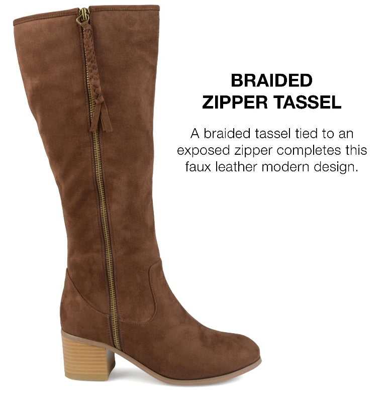 Journee Collection Faux Suede Calf Boot