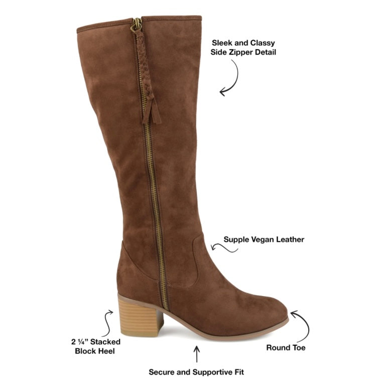 Journee Collection Faux Suede Calf Boot