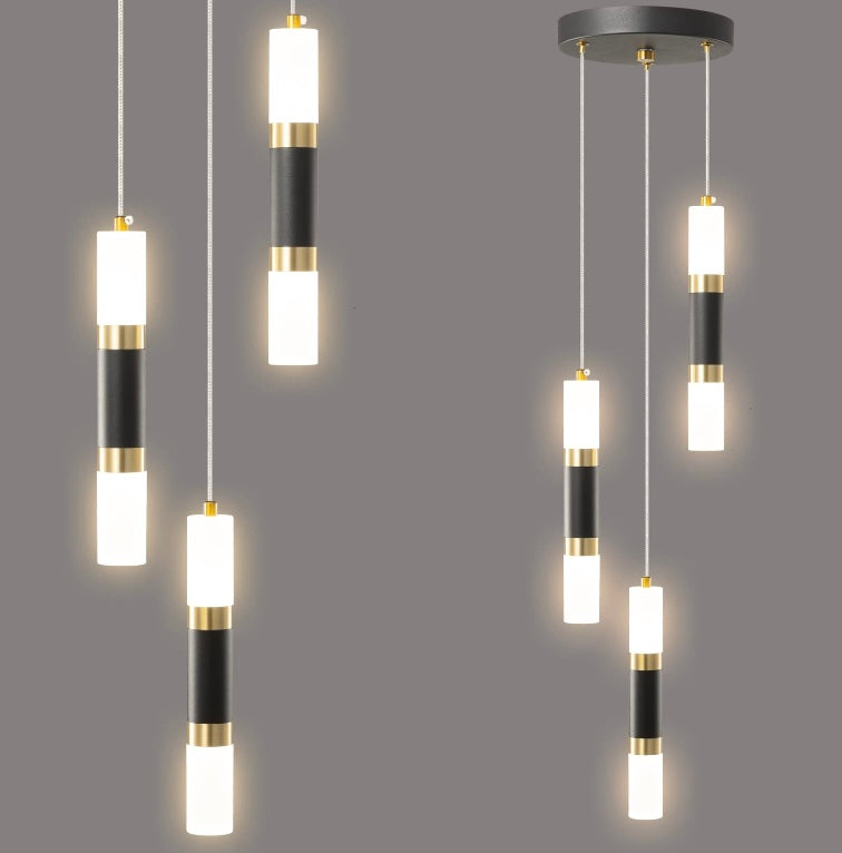 Retail Le$$-Black-acrylic-3-light-pendant-light