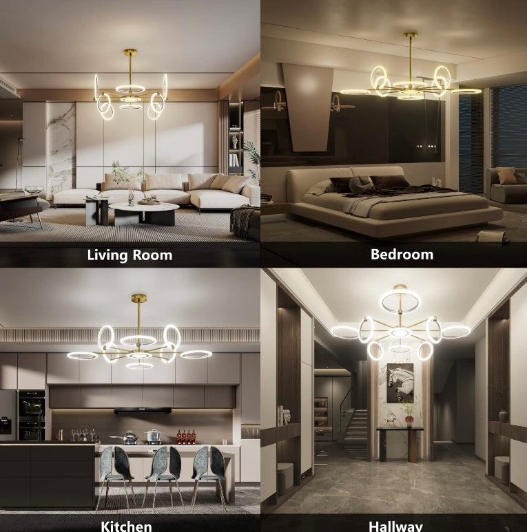 9 Ring LED Chandelier