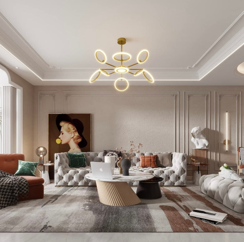 9 Ring LED Chandelier