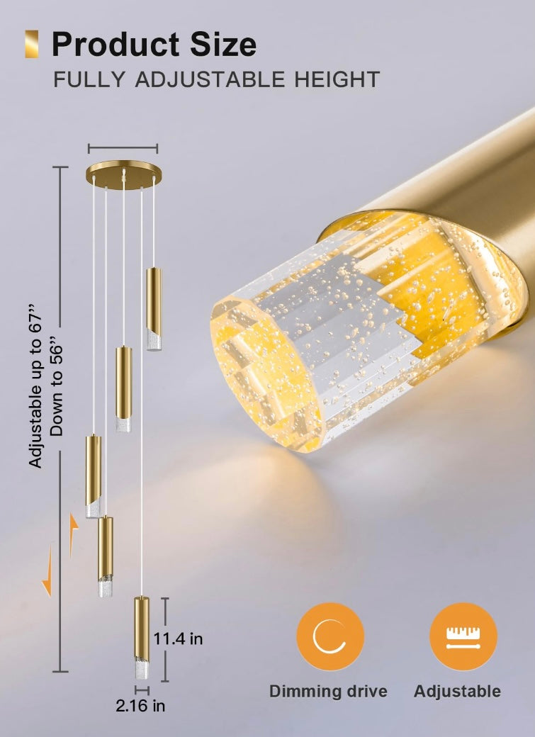 Retail Le$$-Gold-5 light-pendant-light