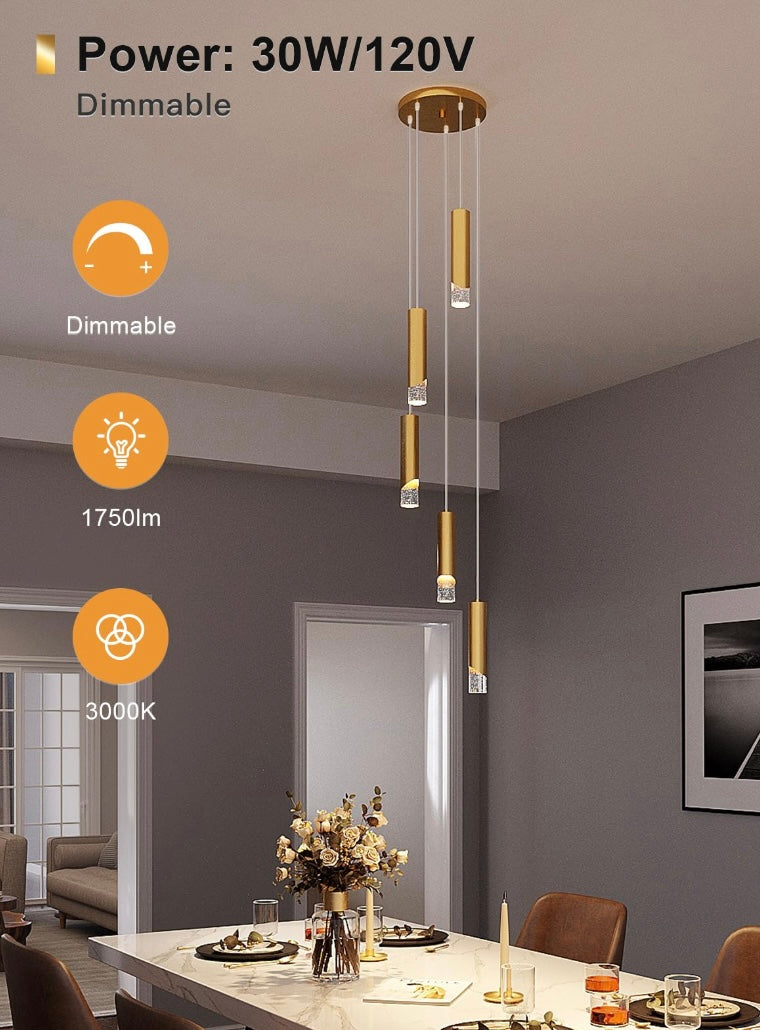 Retail Le$$-Gold-5 light-pendant-light