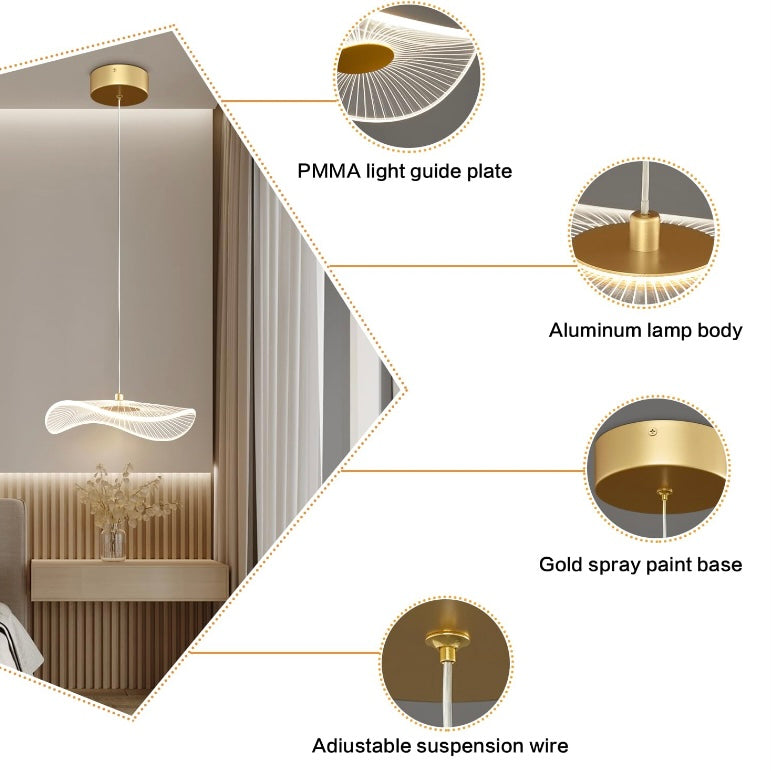 Retail Le$$-Gold-acrylic-pendant-light