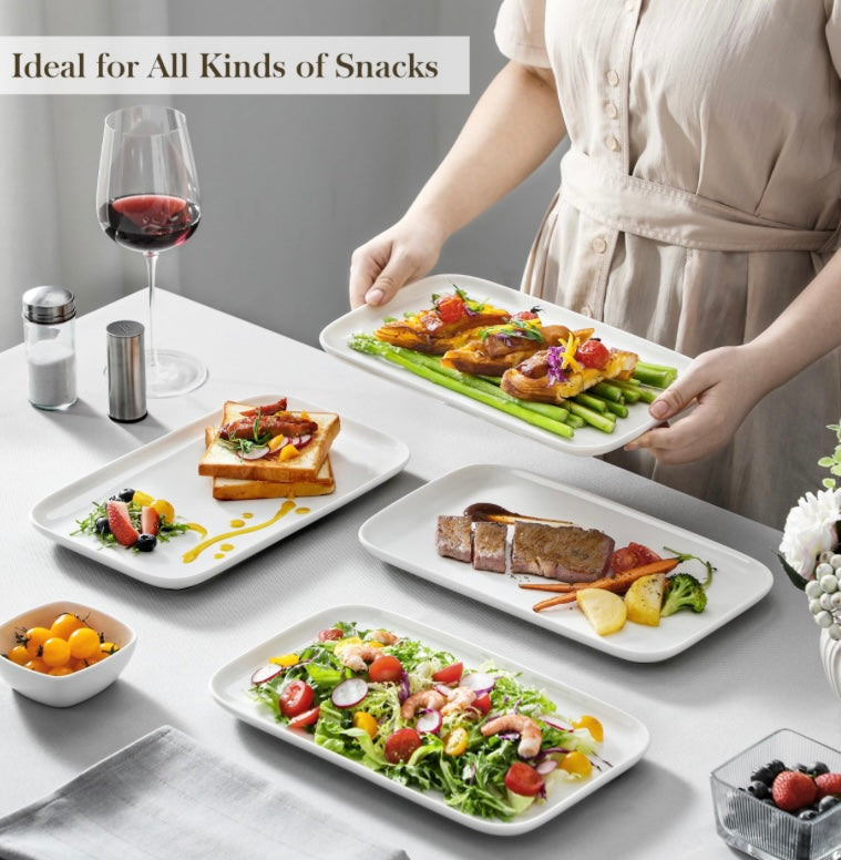 White Serving Platter Set